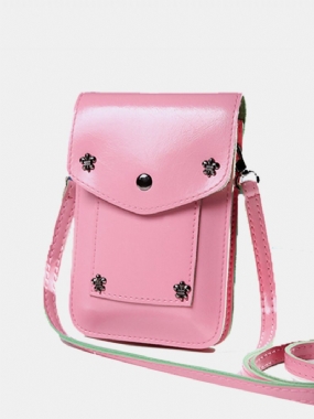 Dámska Retro Taška Cez Rameno Vintage Rivet Pu Crossbody Malá Na Telefón