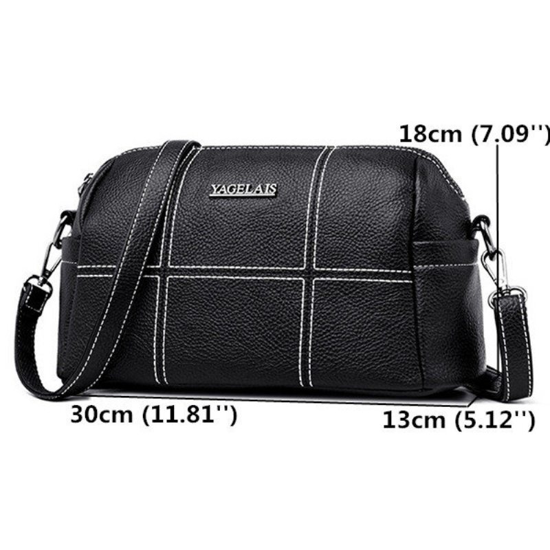 Dámska Taška Crossbody S Pevným Prešívaním S Múmiou Cez Rameno Z Umelej Kože