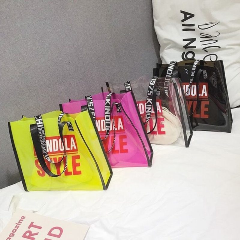 Dámska Taška Tide Fashion Divoká Cez Rameno Lady Transparent Mother Bag Veľkokapacitná Tote Bag