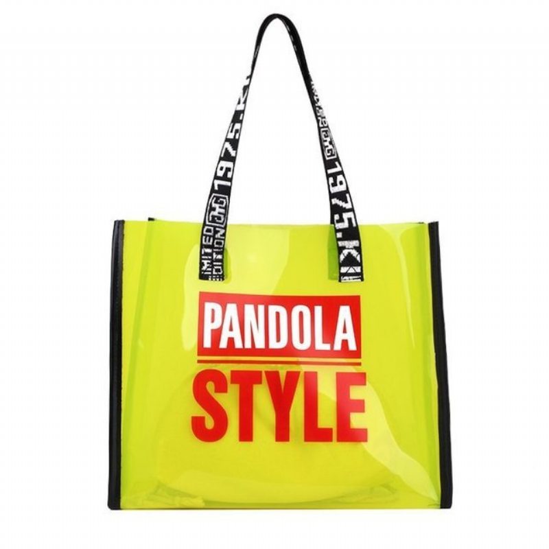 Dámska Taška Tide Fashion Divoká Cez Rameno Lady Transparent Mother Bag Veľkokapacitná Tote Bag
