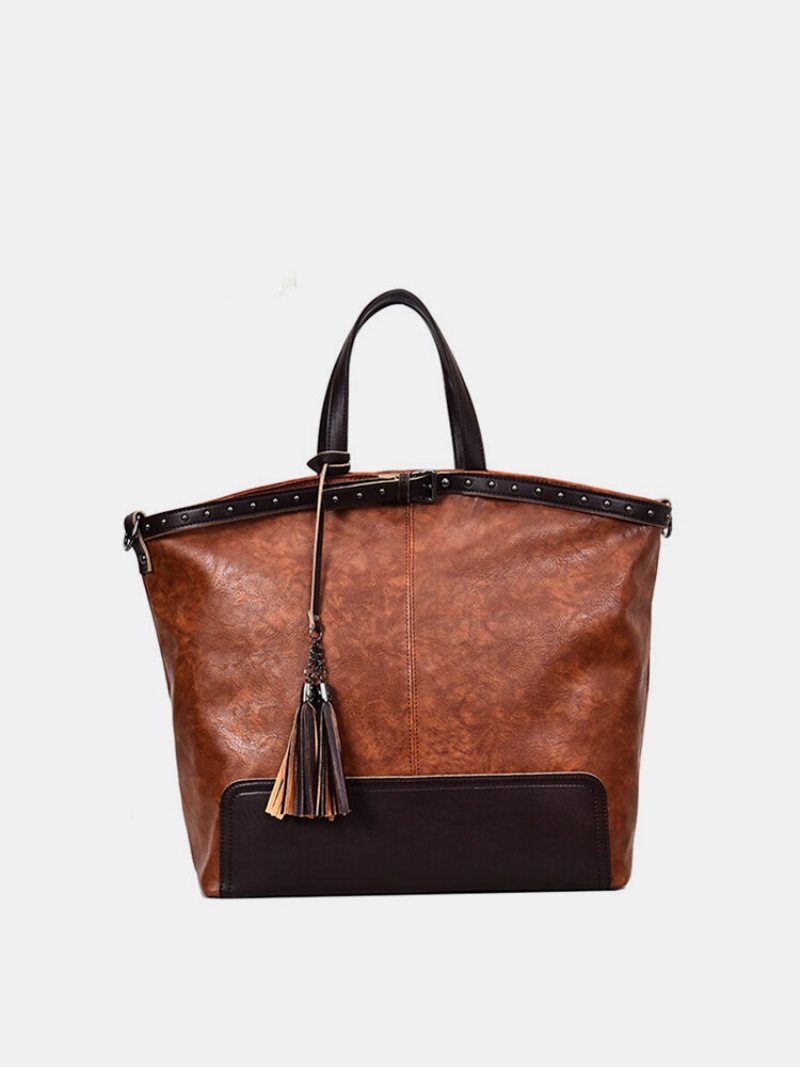 Dámska Veľkokapacitná Kabelka Vintage Tassel Tote Casual Crossbody