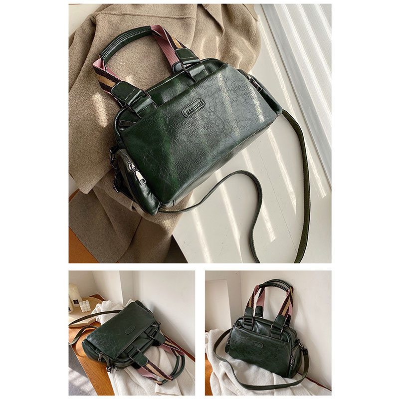 Dámska Vintage Pu Kožená Kabelka Cez Rameno Crossbody