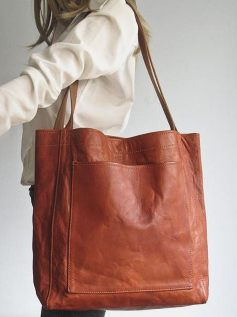 Dámska Vintage Weekender Bag Soft Oversized Taška Cez Rameno Kabelka Tote