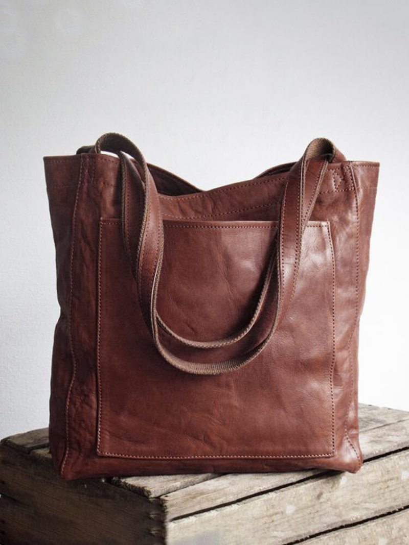 Dámska Vintage Weekender Bag Soft Oversized Taška Cez Rameno Kabelka Tote