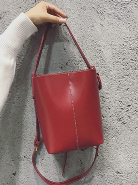 Dámske 2ks Leisure Pu Bucket Bags Veľkokapacitné Crossbody Kabelky