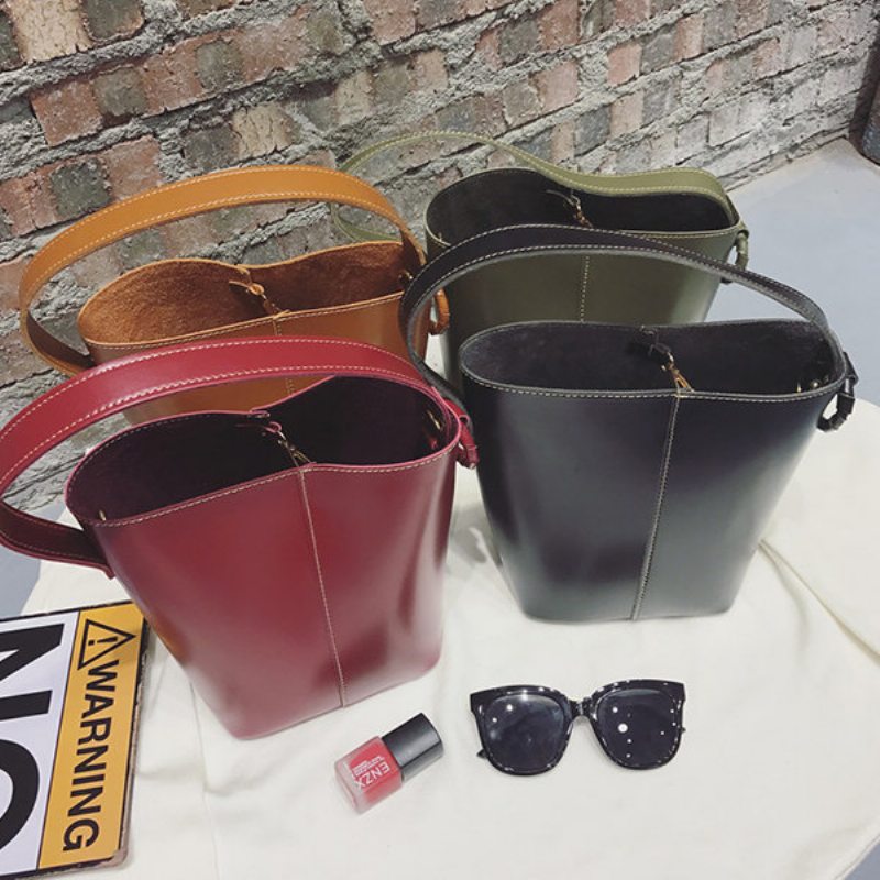 Dámske 2ks Leisure Pu Bucket Bags Veľkokapacitné Crossbody Kabelky