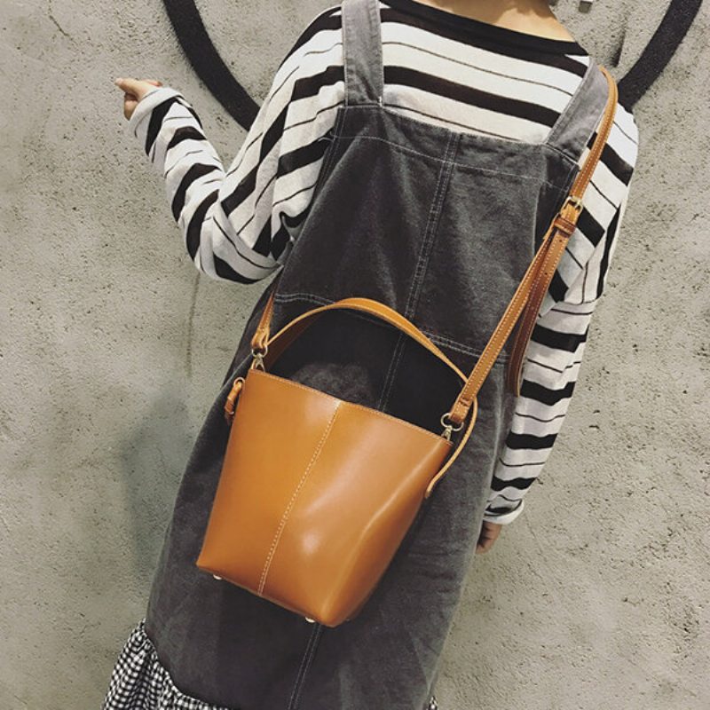 Dámske 2ks Leisure Pu Bucket Bags Veľkokapacitné Crossbody Kabelky