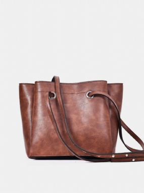 Dámske Crossbody Tašky Z Mäkkej Pu Kože Veľkokapacitné Vintage Cez Rameno