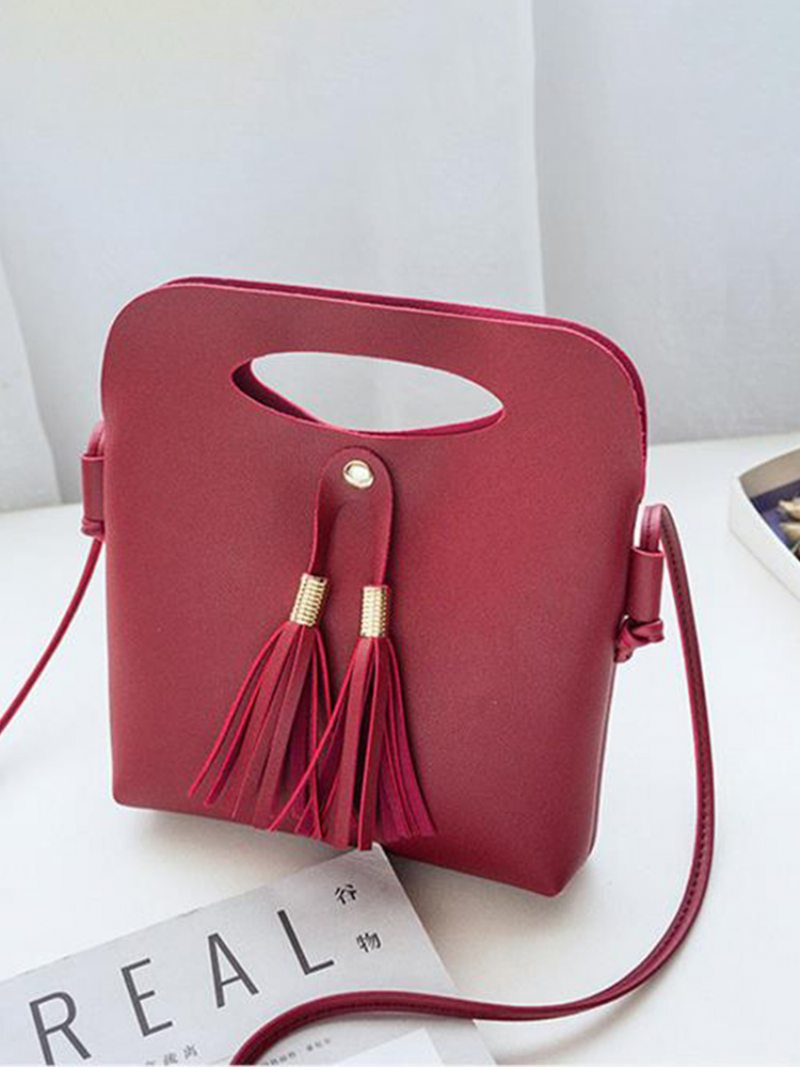 Dámske Mini Pu Crossbody Kabelky Tassel Na Telefón