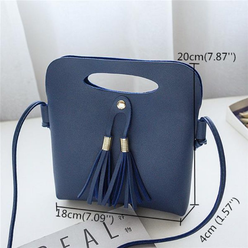 Dámske Mini Pu Crossbody Kabelky Tassel Na Telefón