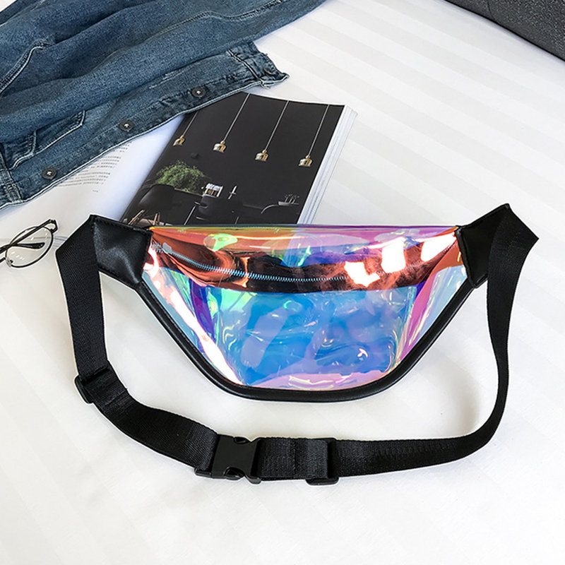 Dámske Priehľadné Vrecúška Na Pás S Priehľadným Pásom Pvc Fanny Pack