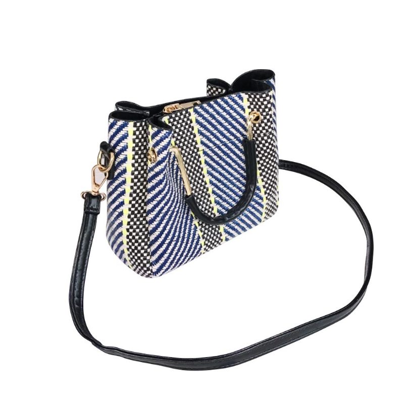 Elegantná Crossbody Kabelka S Farebným Blokovaním A Dlhým Ramenným Popruhom Pre Dievčatá Módna Dámska Cez Rameno