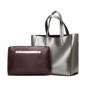 Elegantná Tote Bag Taška Cez Rameno Retro Pu Leather Fashion Litchi Grain Large Size Clutch Bags Módna Kabelka 2023 S Kabelkou