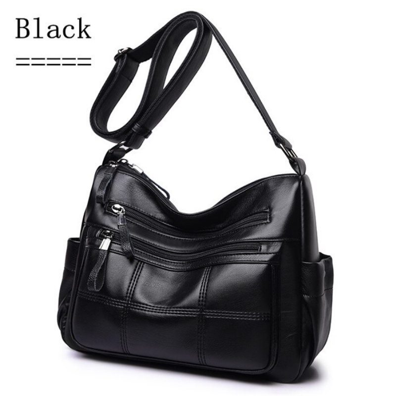 Hot Soft Leather Bolsa Luxusné Dámske Kabelky Crossbody Pre Ženy Tašky Cez Rameno Thread Sac A Main Femme