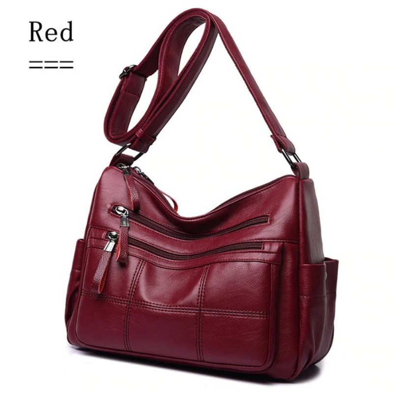 Hot Soft Leather Bolsa Luxusné Dámske Kabelky Crossbody Pre Ženy Tašky Cez Rameno Thread Sac A Main Femme