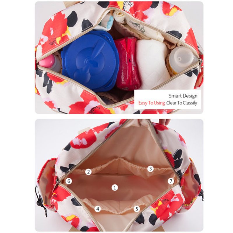 Insular Women Nylonové Tašky Na Detské Plienky Múmia Weekender Bag Crossbody Kabelka