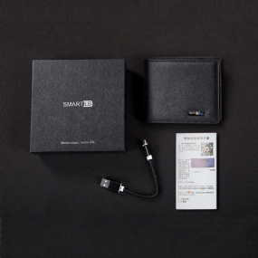 Inteligentná Bluetooth Peňaženka Proti Strate S Funkciou Polohovania Kožená Obchodná Pre Mužov