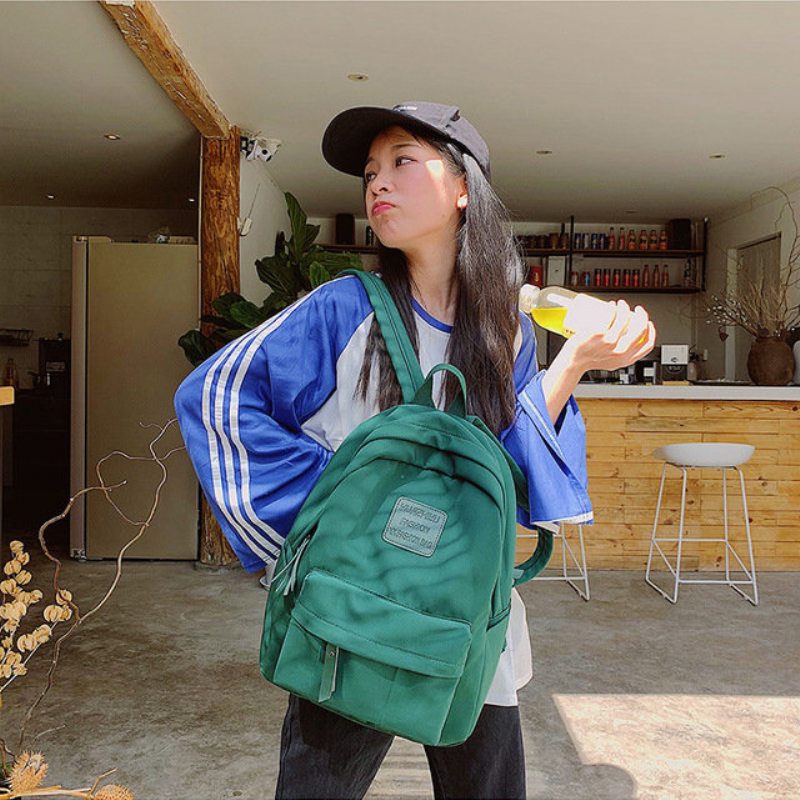 Japonská Verzia Starodávneho Zmyslu Pre Jednofarebný Batoh Dievčenská Super Študentská Taška Wild Waterproof Sen Backpack Tide 201