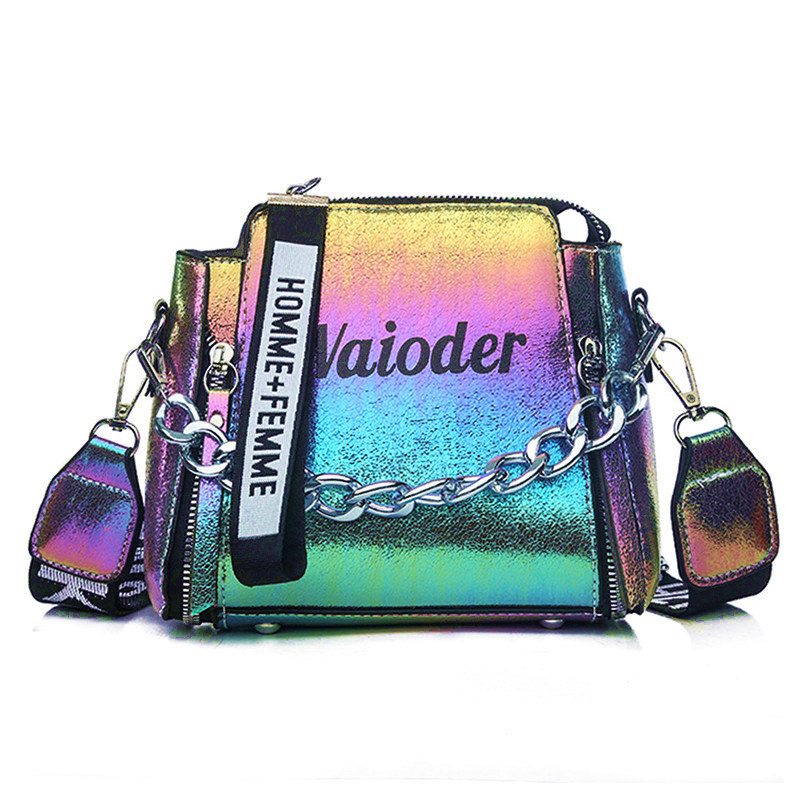 Laser Women Letter Taška Cez Rameno Ins Populárna Dámska Kabelka Holiday Pu Messenger Tašky Pre Dámsky Dizajn Exquisite Crossbody Bucket