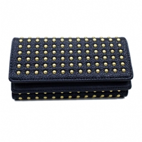 Long Double Cover Clutch New Fashion Women Peňaženkaeurópska A Americká Kabelka Pop Pun Style Rivet