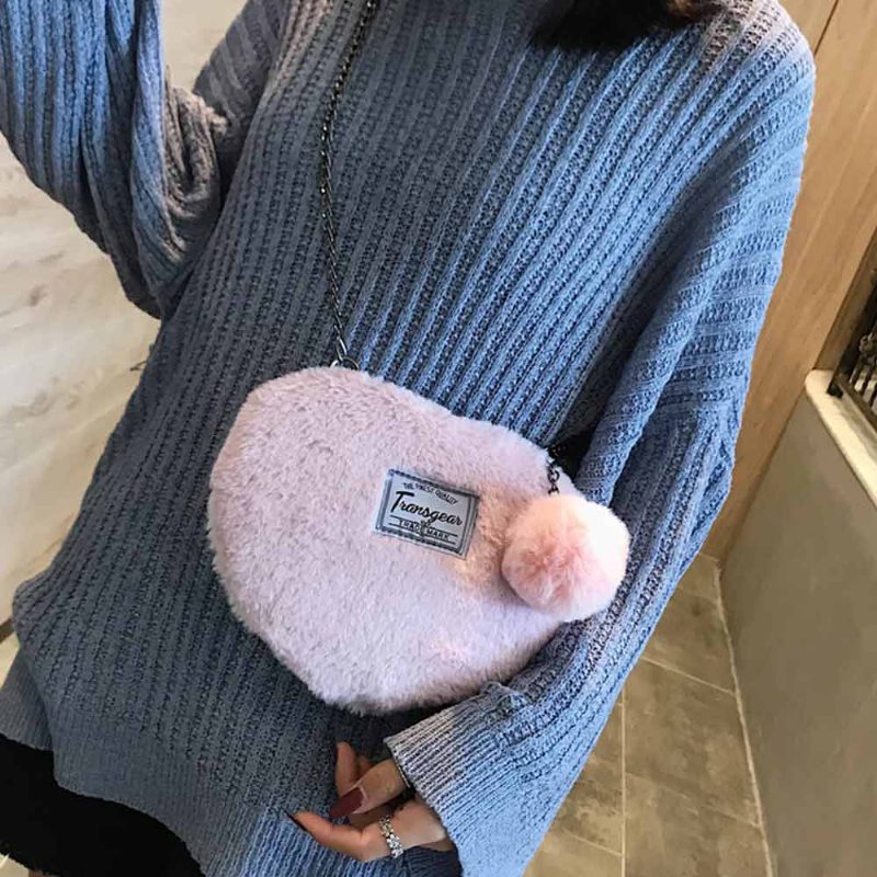 Malá Dámska Taška V Tvare Srdca Cute Messenger Cross Body Ultra Mäkká Kabelka So Satkou