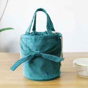 Manšestrové Tašky Bowknot Bucket Bags Obedové Pre Ženy