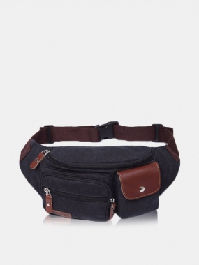 Men Business Casual Canvas Multifunkčné Prenosné Crossbody Tašky Taška Do Pása