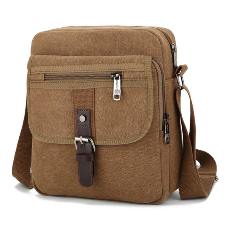 Men Small Outdoor Retro Casual Messenger Športová Plátenná Crossbody Kabelka