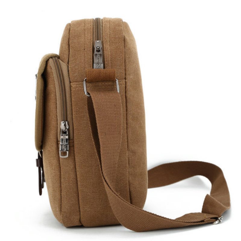 Men Small Outdoor Retro Casual Messenger Športová Plátenná Crossbody Kabelka