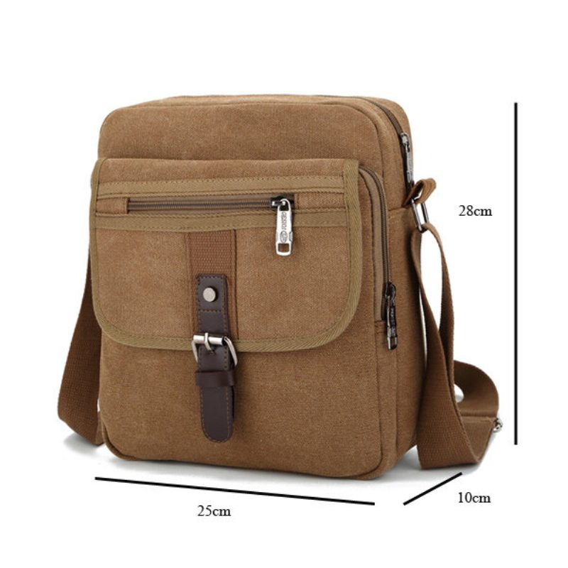 Men Small Outdoor Retro Casual Messenger Športová Plátenná Crossbody Kabelka