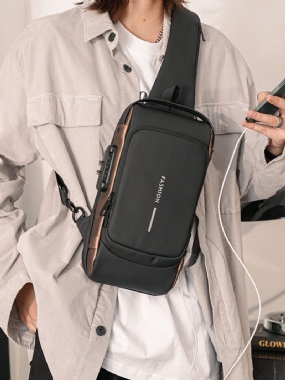 Menico Pánska Outdoorová Jazdecká Multifunkčná Usb Nabíjacia Taška Na Hru Messenger Bag