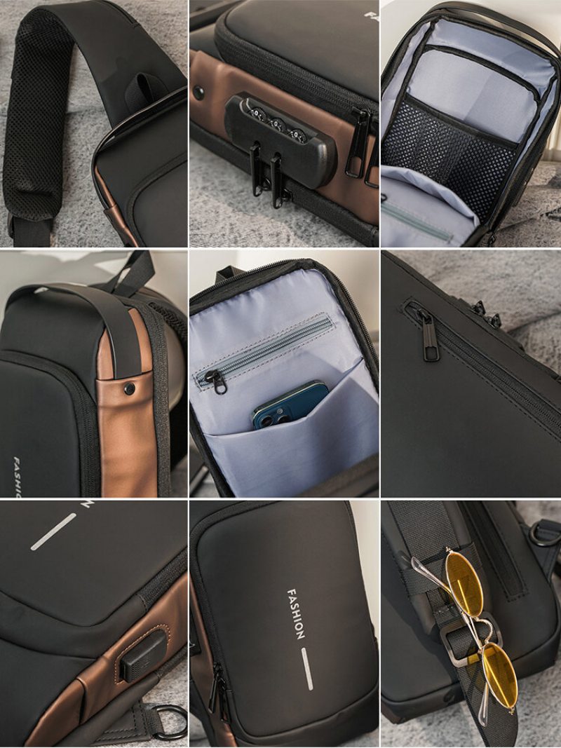 Menico Pánska Outdoorová Jazdecká Multifunkčná Usb Nabíjacia Taška Na Hru Messenger Bag