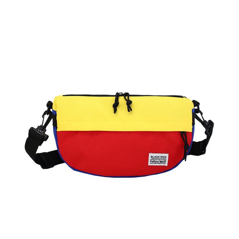 Muži Casual Color Block Zips Sports Couple Small Bag