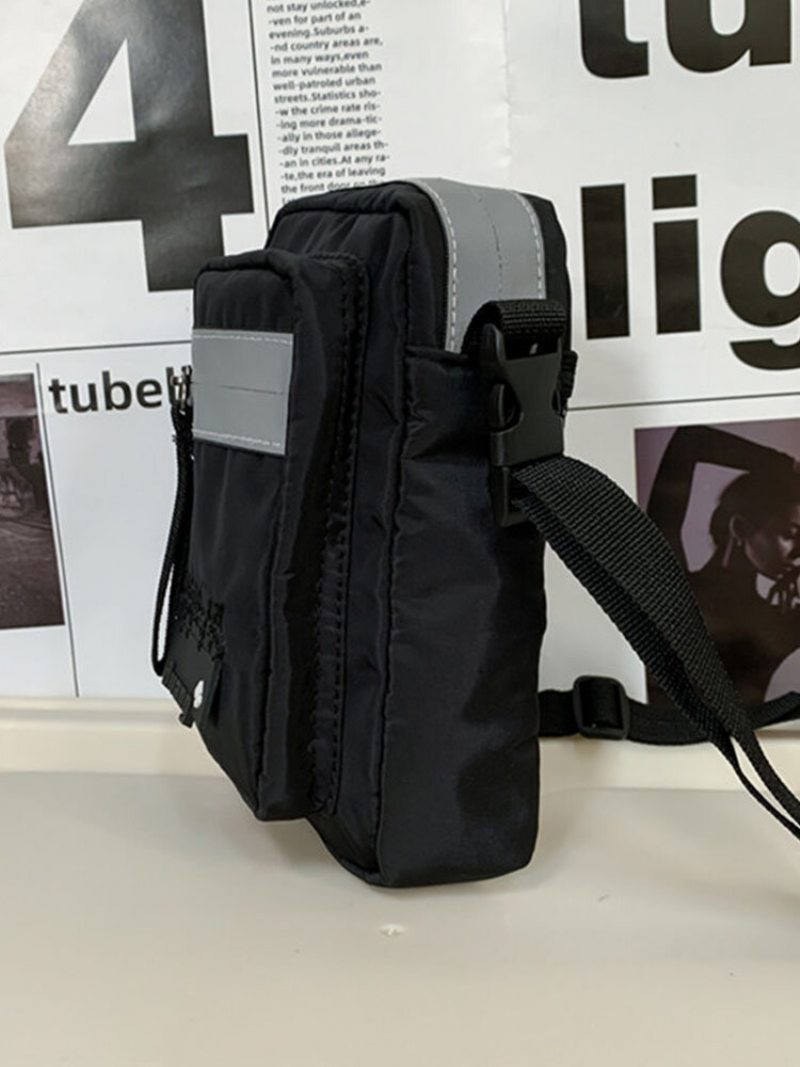 Muži Nylonový Reflexný Dizajn Veľkokapacitná Crossbody Taška Ľahká Na Telefón Cez Rameno