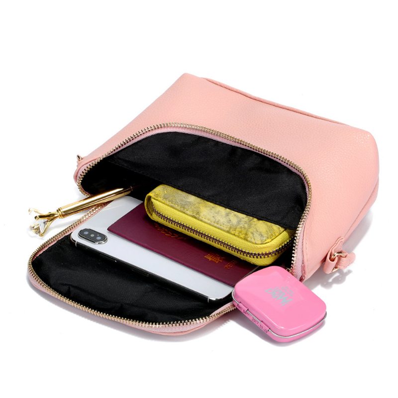 Neformálne 5.5-palcové Kabelky Na Telefóny Candy Color Pu Kožené Tašky Crossbody Cez Rameno Pre Ženy