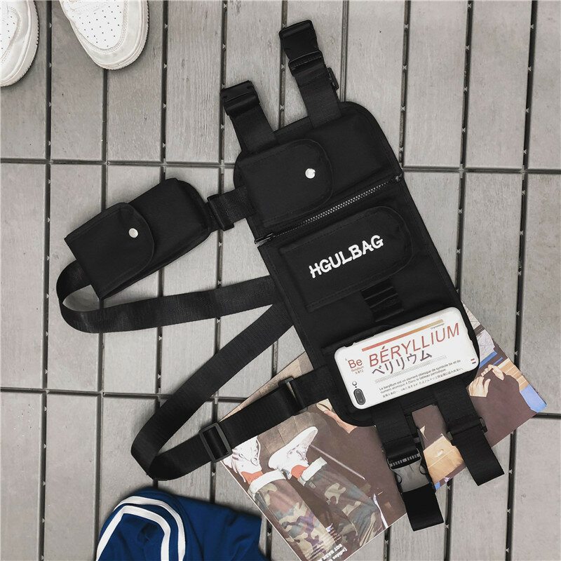 Pánska Vesta Oxford Casual Tactical Multi-vrecková Náprsná Taška Crossbody