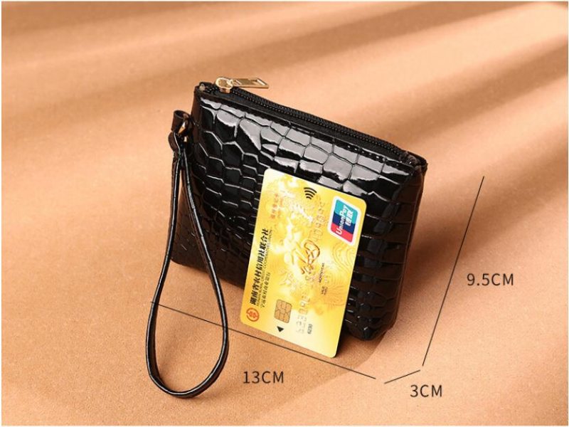 Peňaženka Na Mince Dámska Vzor Krokodíla Kartička Na Mini Zips Taška Na Peňaženku Pu Jednofarebná Spojka