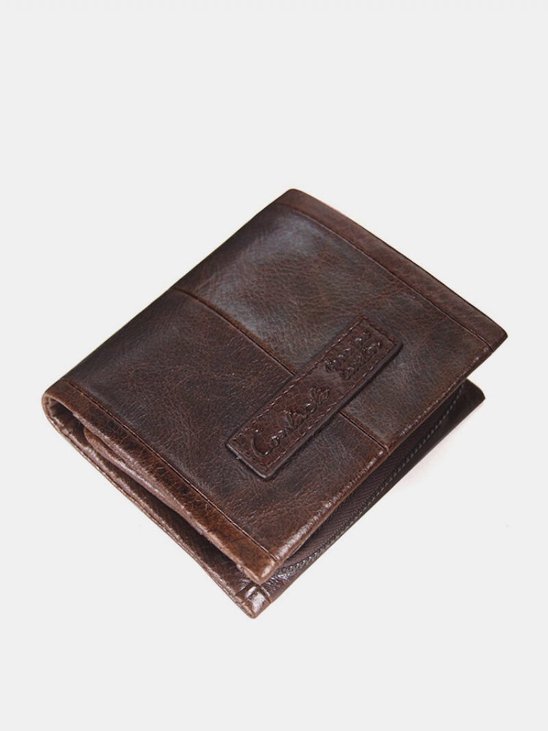 Peňaženka Z Pravej Kože S Odnímateľným Vreckom Na Mince Retro Taška Na Pre Voľný Čas Pre Mužov