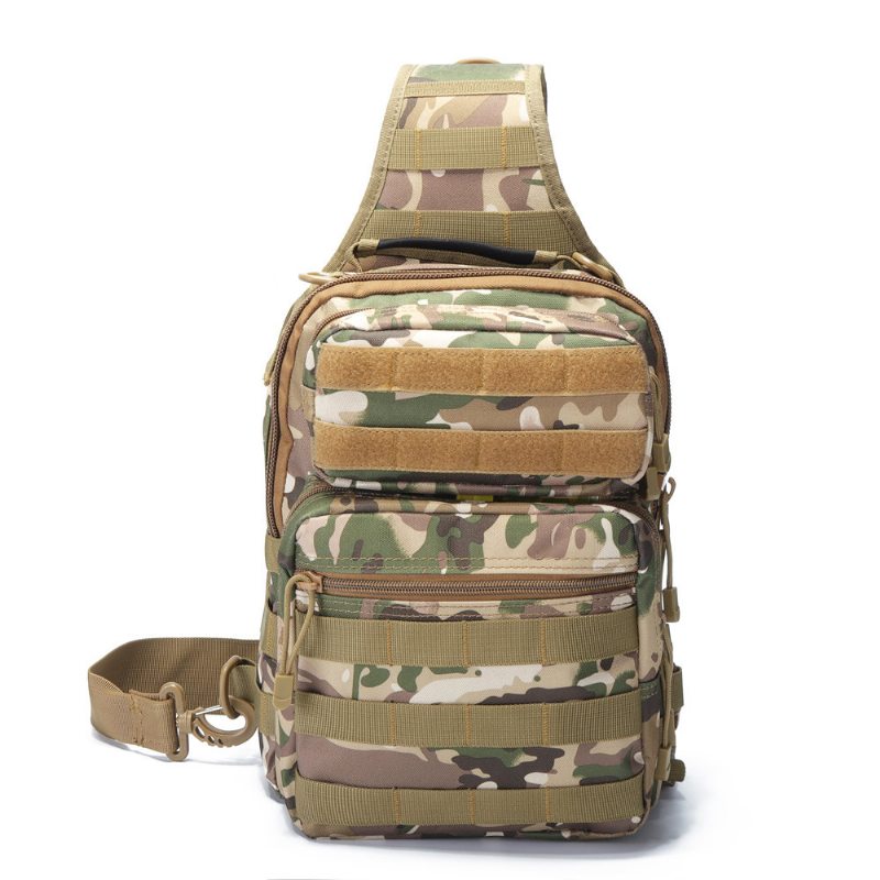 Plátená Kamufláž Outdoor Travel Sling Bag Veľkokapacitná Taktická Taška Na Hrudník Crossbody Bag