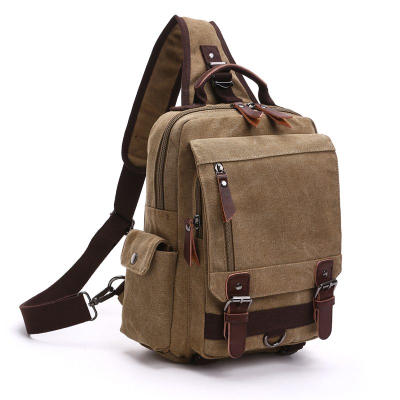 Plátna Outdoor Travel Messenger Taška Na Hruď Ol Unisex Batoh Na Jedno Rameno Pre Mužov