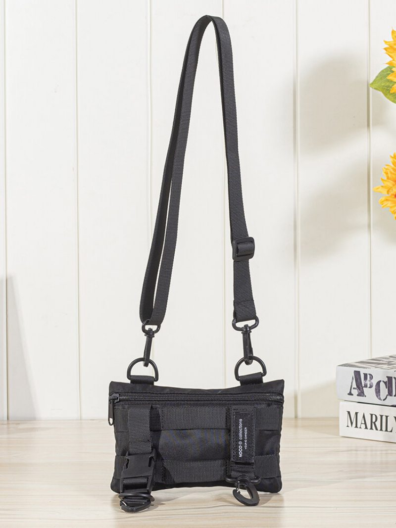 Preppy Nylon Pohodlné Vodeodolné Viacnásobné Vrecká Hladký Zips S Odnímateľnou Taškou Na Mince Crossbody Taška