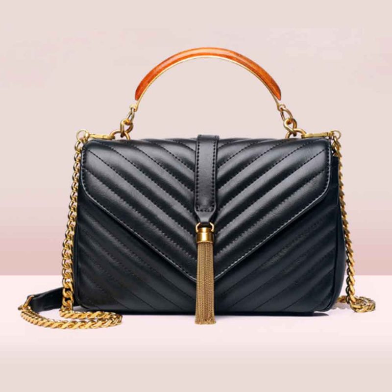 Prvá Vrstva Kabelky Z Hovädzej Kože Fashion Tassel V Ringer Bag Pre Ženy S Retro Polkruhovou Rukoväťou