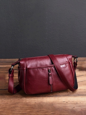 Retro Mäkké Tašky Cez Rameno Z Umelej Kože Crossbody Kabelky Pre Ženy