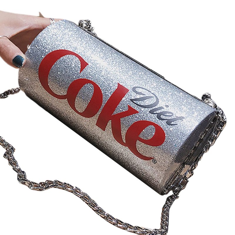 Roztomilá Kreatívna Taška Na Rameno Coca-cola Sprite Can Lady Pevná Pu Výzdoba S Kreatívnymi Písmenami Malá Cez Telo Pre Ženy