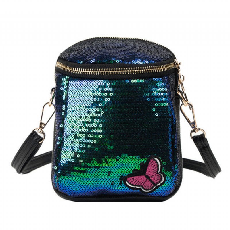 Season New Embroidered Line Butterfly Personality Flitr Taška Na Mobilný Telefón Cez Rameno Mini Cool Female Bag