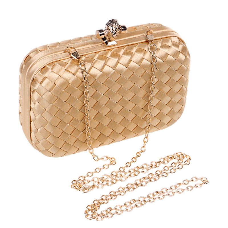 Small Square Dinner Clutch Ladies Banket Taška Polyesterová S Uhlopriečkou Cez Rameno