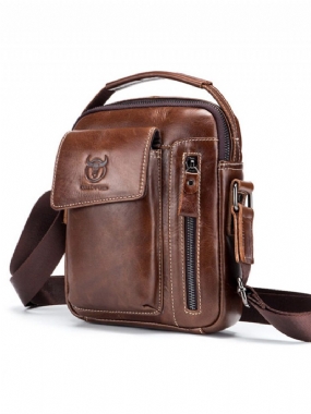 Taška Bullcaptain Z Pravej Kože Business Messenger Bag Vintage Crossbody Kabelka Pre Mužov