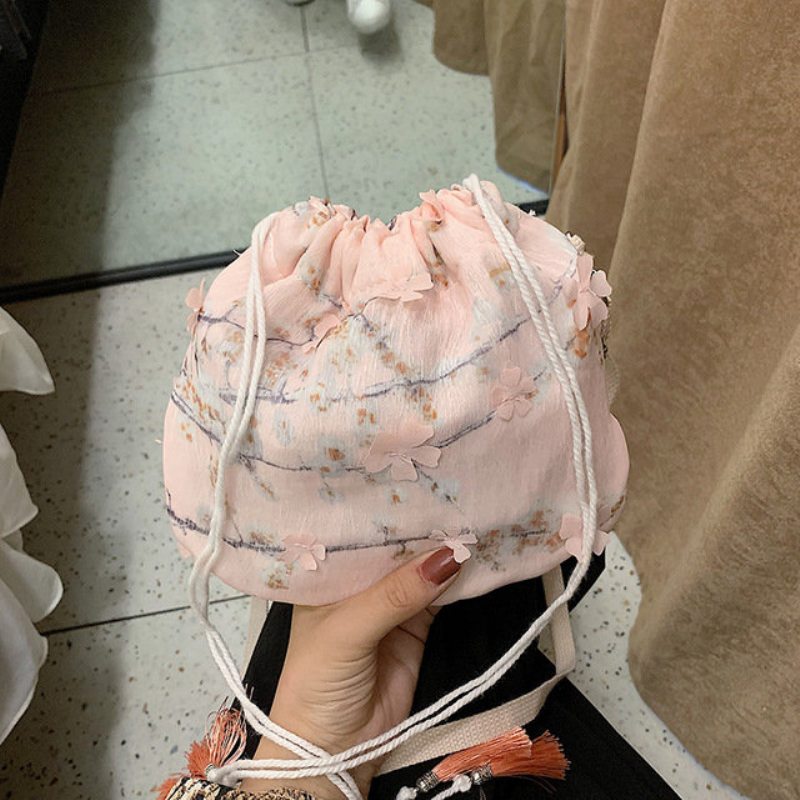 Taška Female New Sen Small Bag Plátená Messenger Čínsky Štýl Fairy Peňaženka Hanfu Ancient Style Cez Rameno