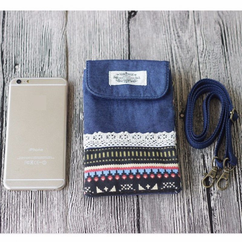 Taška Na Telefón Cowboy Cotton Joint Ramenná 6-palcová Pre Iphone Samsung Xiaomi Huawei