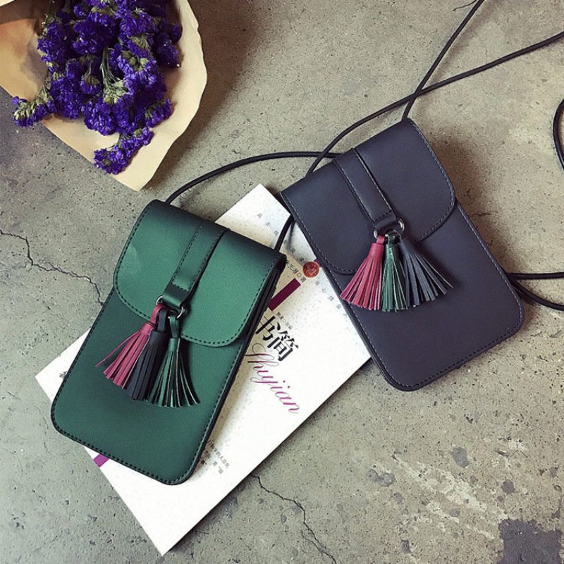 Tassel Štýlová 5.5-palcová Taška Na Telefón Kabelka Cez Rameno Crossbody